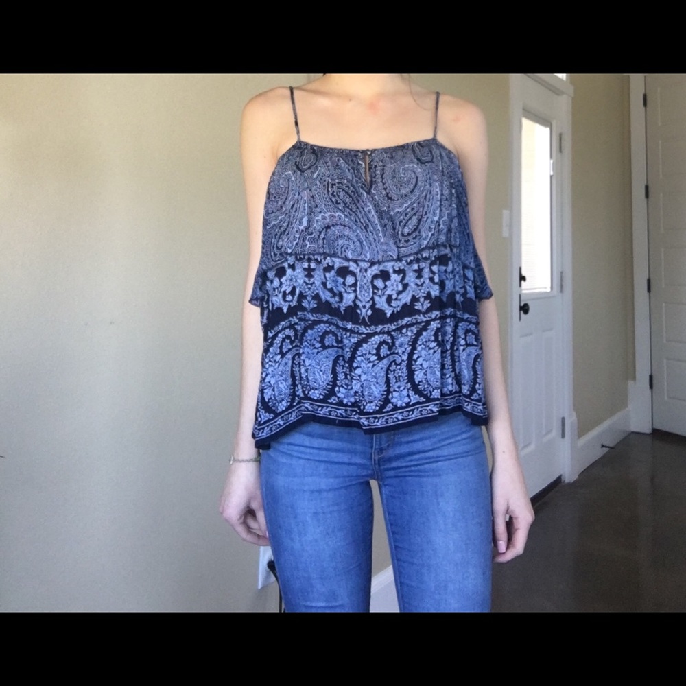 Paisley and floral patterned tank/tube top